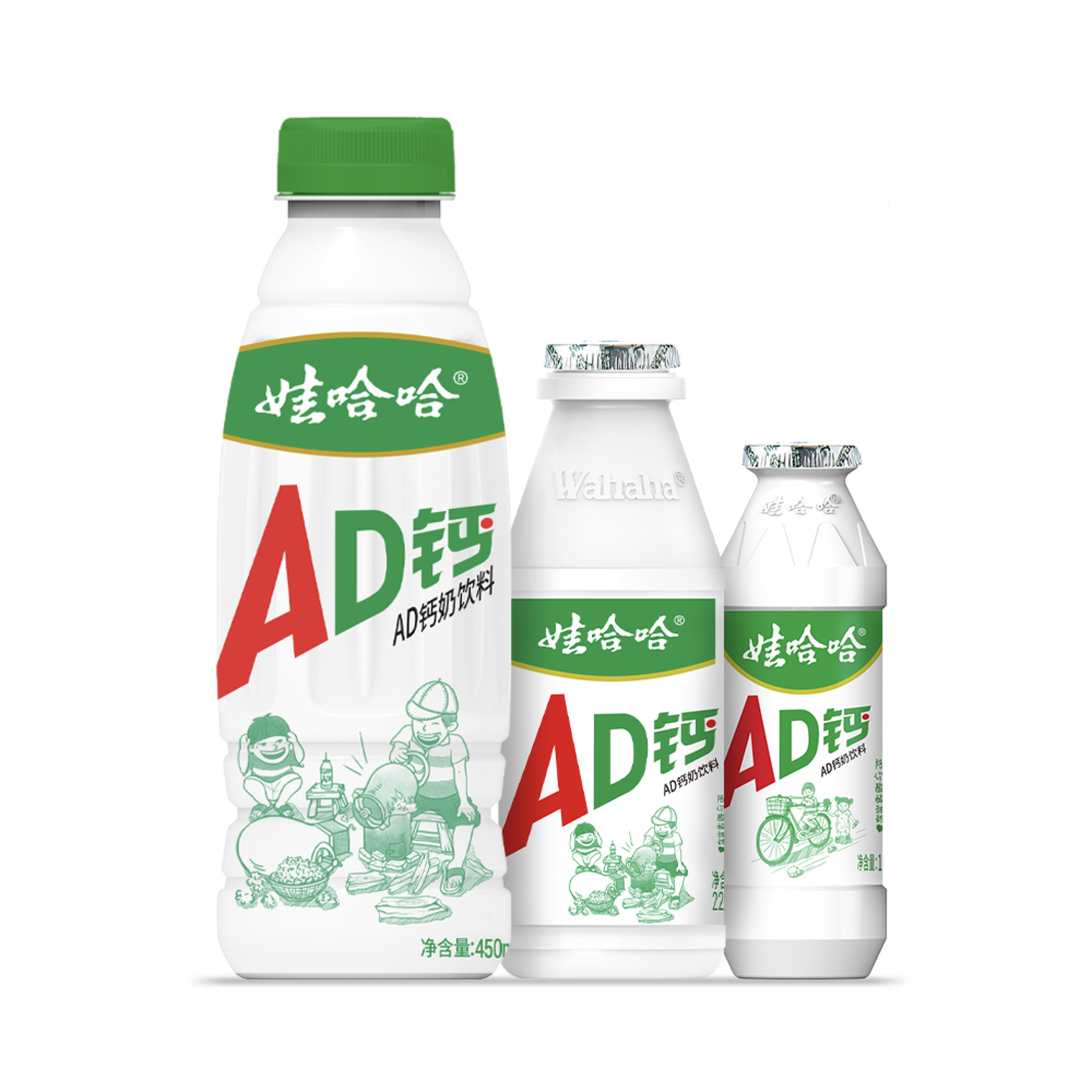 娃哈哈AD钙奶产品